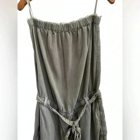 Anthropologie Cloth & Stone Strapless Frayed Cropped Jumpsuit - Size L - Picture 9 of 16